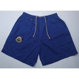 Chaps Ralph Lauren Mens Blue Endurance Team Elastic Waist Cotton Shorts Size M